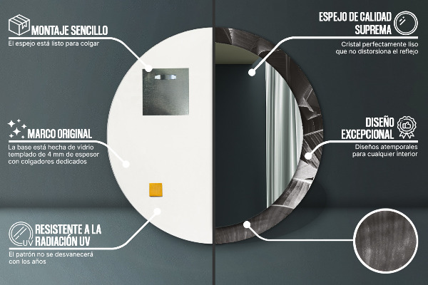 Bedrukte ronde spiegel Tropische palmbomen