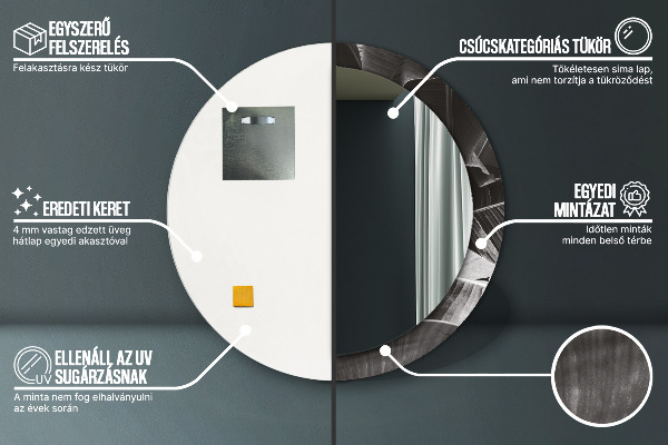 Bedrukte ronde spiegel Tropische palmbomen