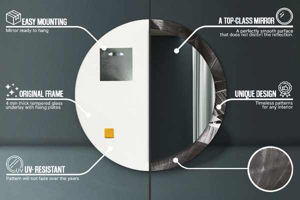 Bedrukte ronde spiegel Tropische palmbomen