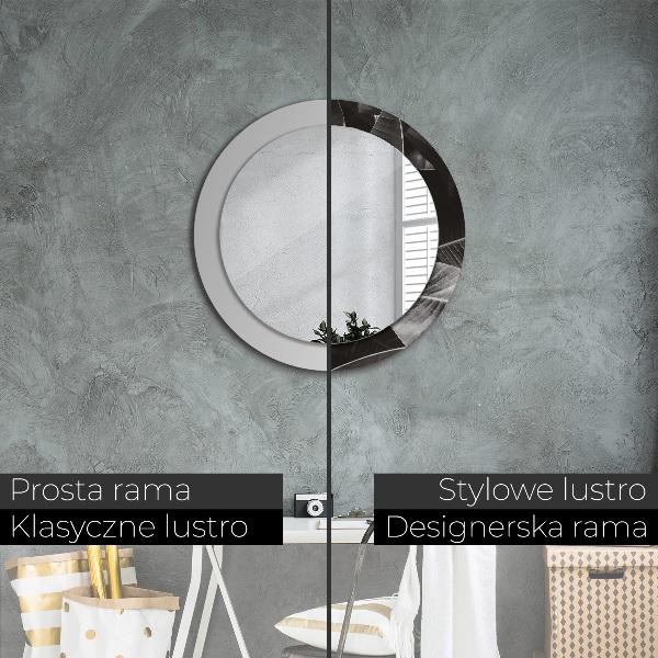 Bedrukte ronde spiegel Tropische palmbomen