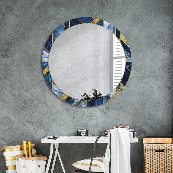 Ronde spiegel met decoratie Modern marmer