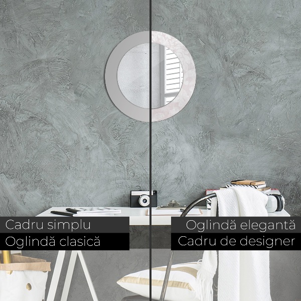 Bedrukte ronde spiegel Fijne roccoco-textuur