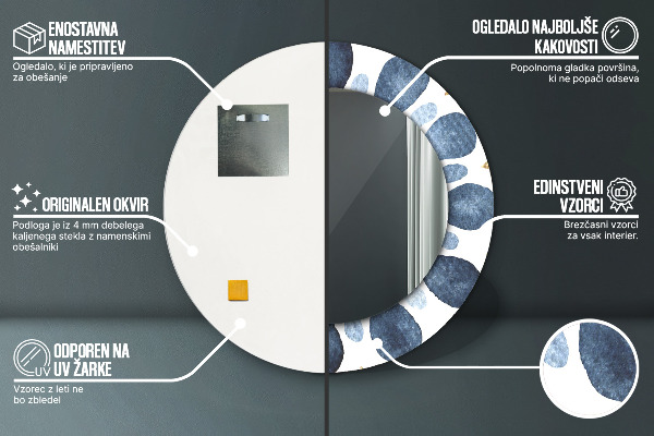 Ronde spiegel met decoratie Maanmandala