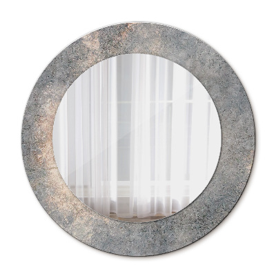 Ronde spiegel met decoratie Vintage beton