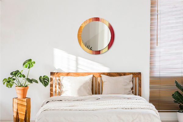 Bedrukte ronde spiegel Abstract beeld