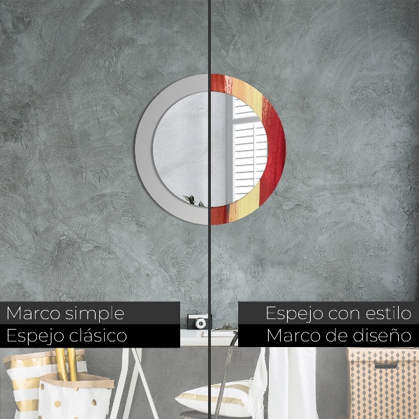 Bedrukte ronde spiegel Abstract beeld