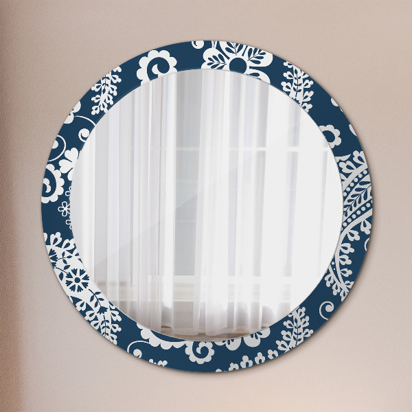 Ronde spiegel met decoratie Paisley-compositie
