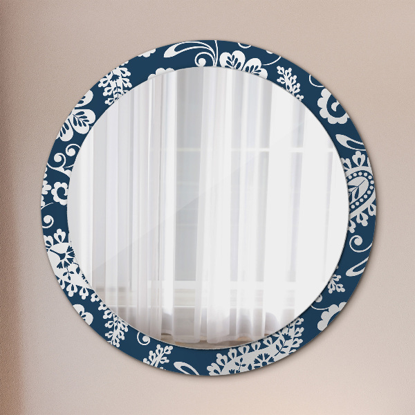 Ronde spiegel met decoratie Paisley-compositie