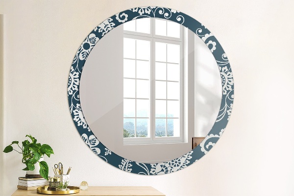 Ronde spiegel met decoratie Paisley-compositie