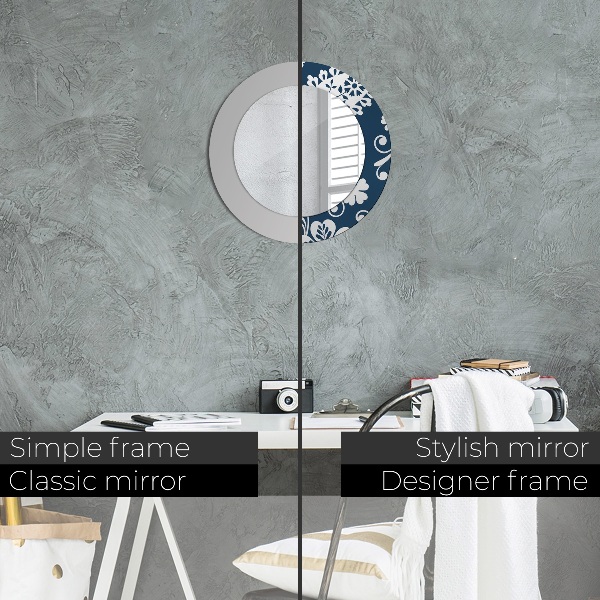 Ronde spiegel met decoratie Paisley-compositie