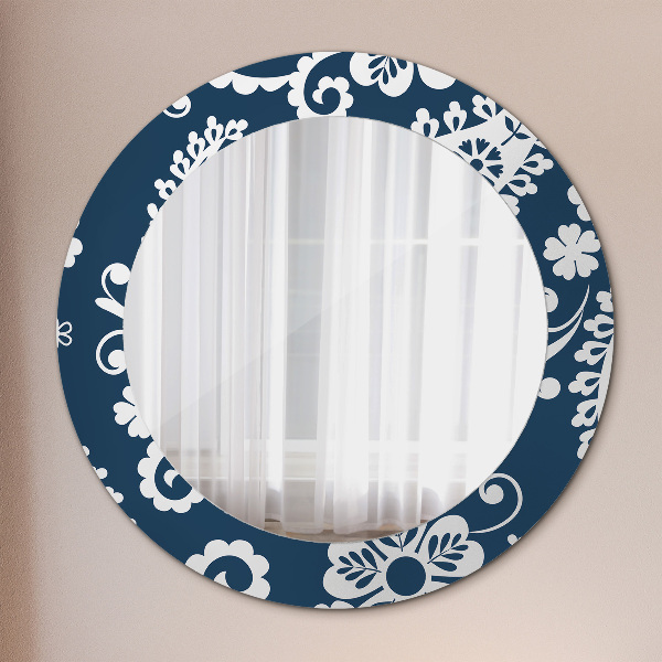 Ronde spiegel met decoratie Paisley-compositie