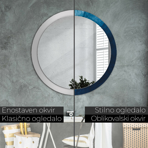 Ronde spiegel met decoratie Abstracte kunst