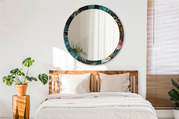 Bedrukte ronde spiegel Bos in de jungle