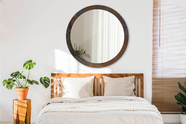 Ronde spiegel met decoratie Metaal rustiek