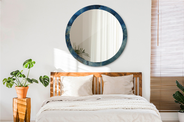 Bedrukte ronde spiegel Onyx-marmer