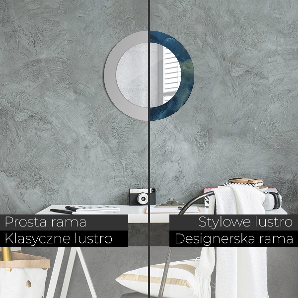 Bedrukte ronde spiegel Onyx-marmer