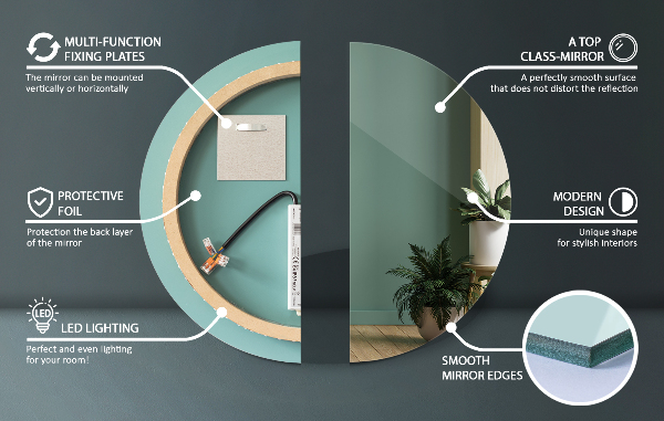 Ronde LED-spiegel voor de badkamer fi 60 cm