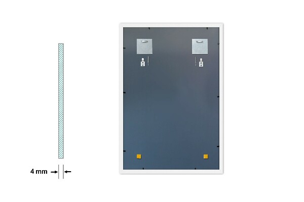 Rechthoekige spiegel voor de woonkamer in een wit frame 60x40 cm