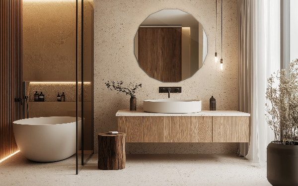 Geometrische spiegel originele vorm 50x50 cm