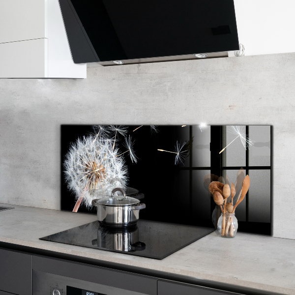 Achterwand keuken Paardenbloem in de wind