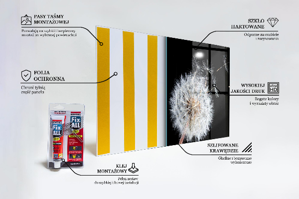 Achterwand keuken Paardenbloem in de wind
