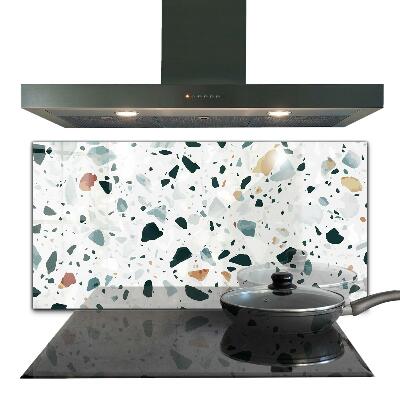 Keuken achterwand glas Kwartsgrijze textuur terrazzo