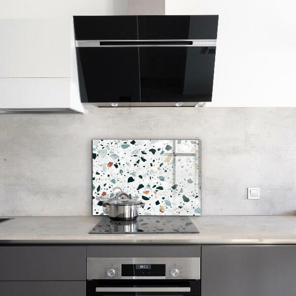 Keuken achterwand glas Kwartsgrijze textuur terrazzo