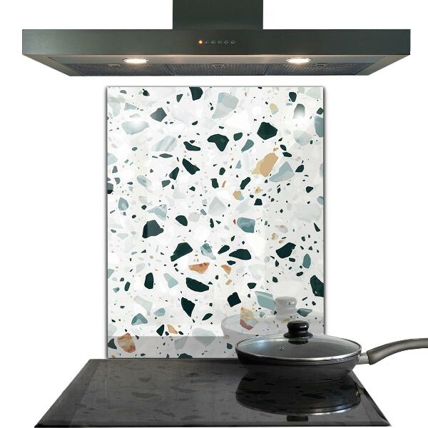 Keuken achterwand glas Kwartsgrijze textuur terrazzo