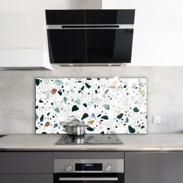 Keuken achterwand glas Kwartsgrijze textuur terrazzo