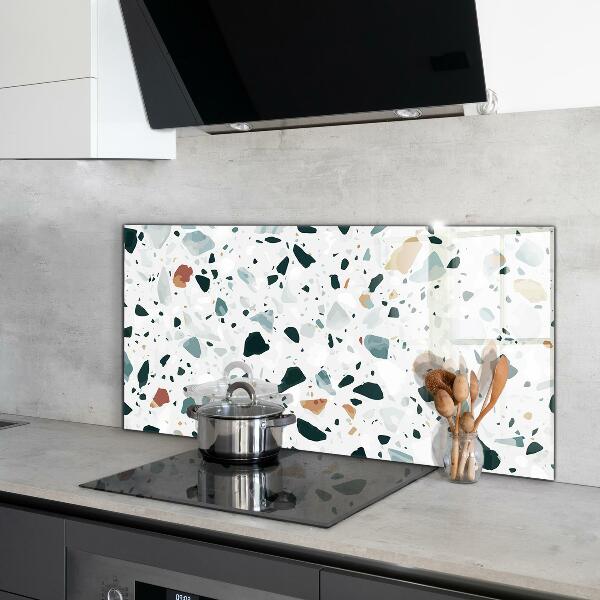 Keuken achterwand glas Kwartsgrijze textuur terrazzo