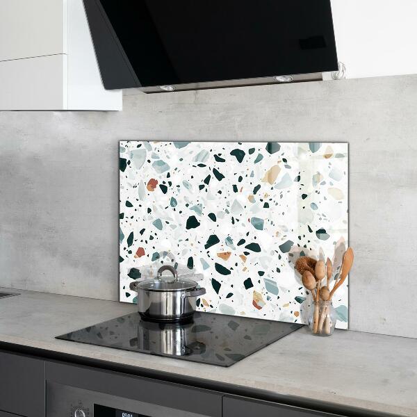 Keuken achterwand glas Kwartsgrijze textuur terrazzo