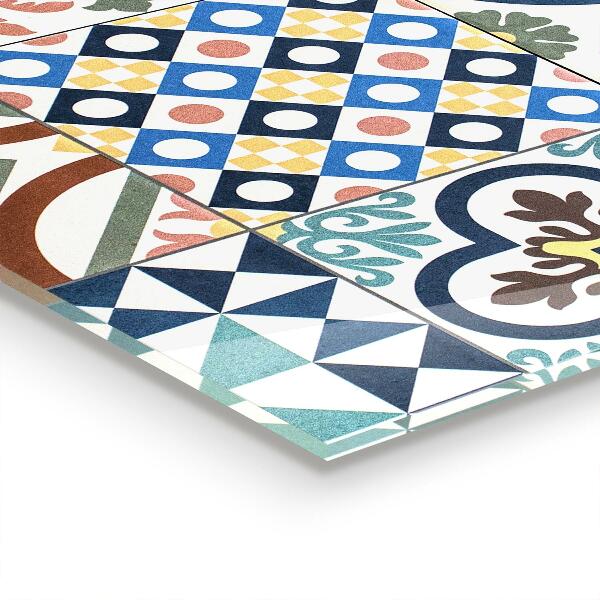 Spatscherm keuken glas Portugese mozaïekornamenten