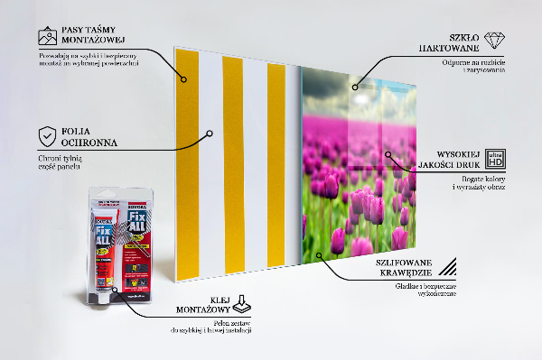 Spatplaat keuken Roze Tulpenveld Weide