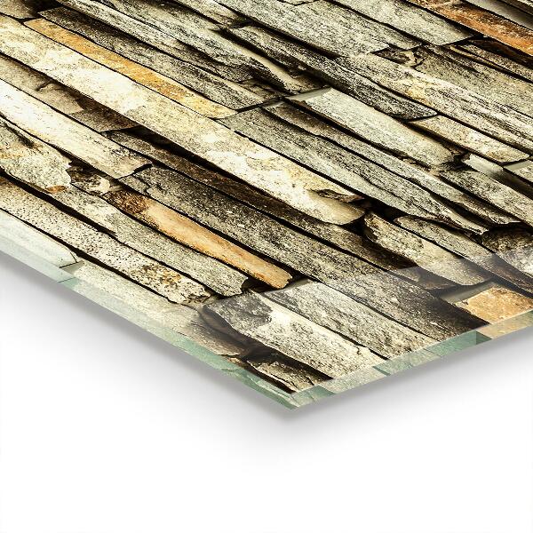 Spatscherm keuken glas Natuurlijke bakstenen