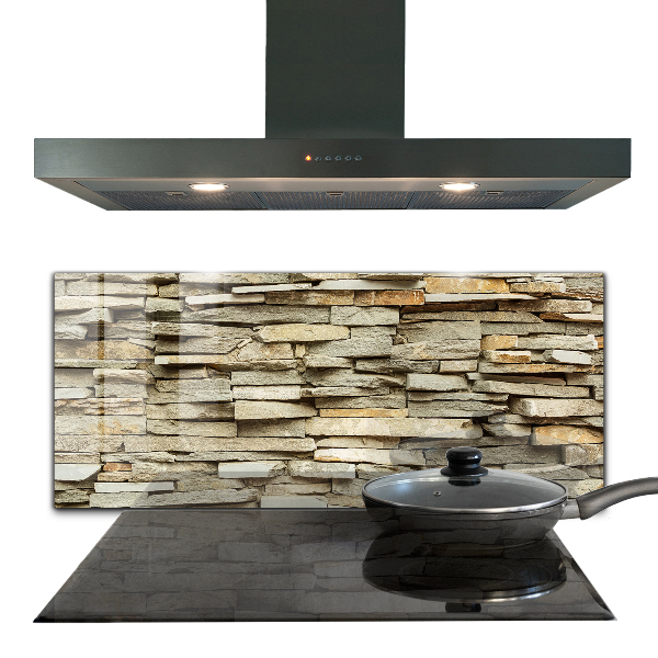 Spatscherm keuken glas Natuurlijke bakstenen