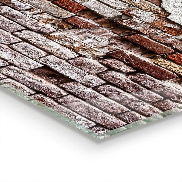 Foto achterwand keuken Muur van natuursteen en bakstenen