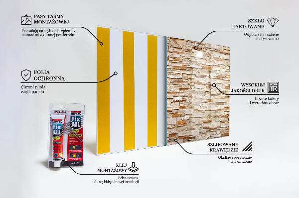 Spatscherm keuken glas Natuurstenen muur
