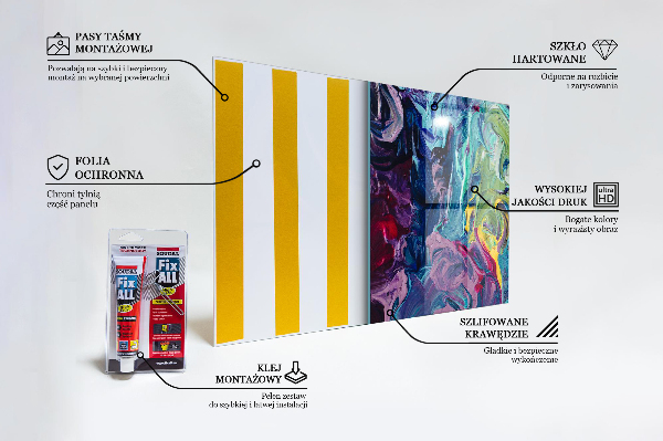 Achterwand keuken Kleurrijke abstractie