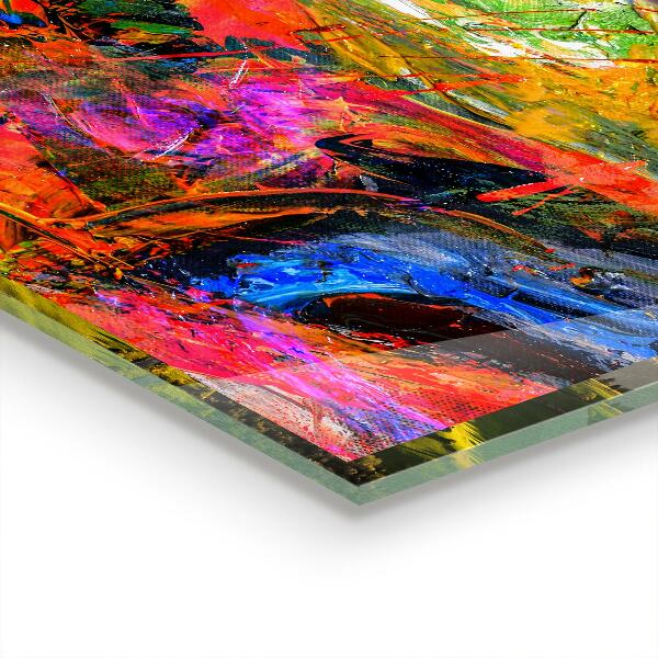 Keuken achterwand glas Kleurenexplosie