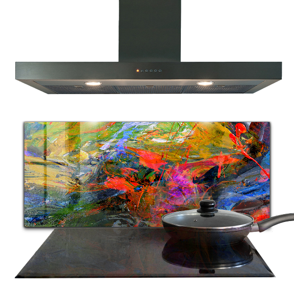 Keuken achterwand glas Kleurenexplosie