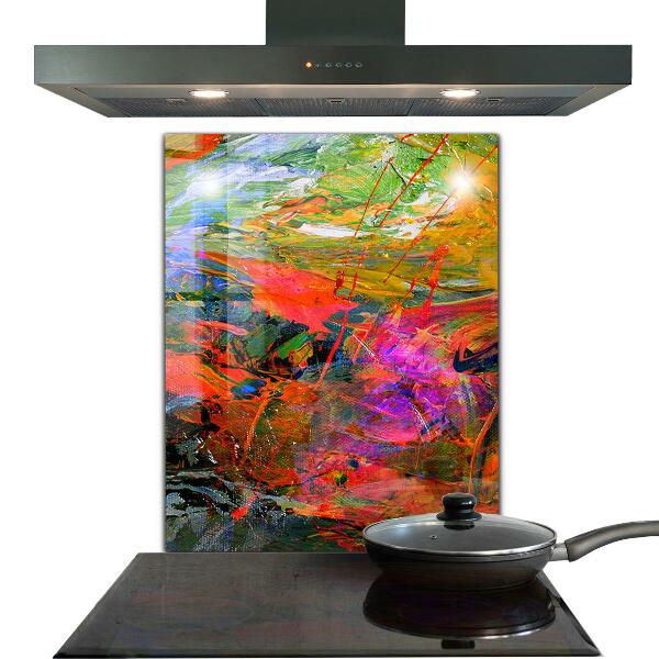 Keuken achterwand glas Kleurenexplosie