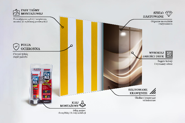 Foto achterwand keuken Energiegolfabstractie
