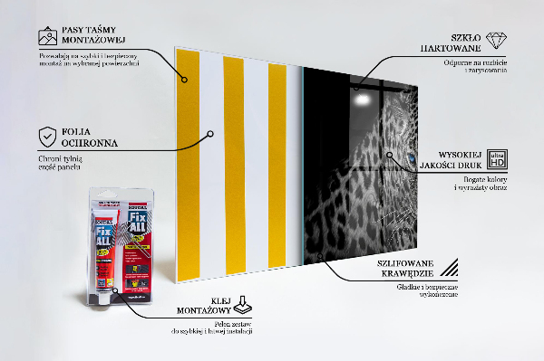 Spatscherm keuken glas Donkere Panter Wilde Kat