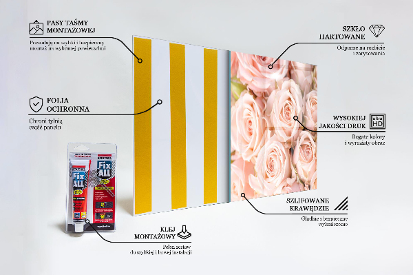 Spatscherm keuken glas Boeket van delicate rozen