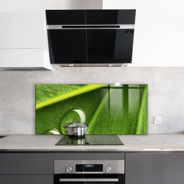 Foto achterwand keuken Dauwdruppel op een blad