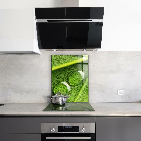 Foto achterwand keuken Dauwdruppel op een blad