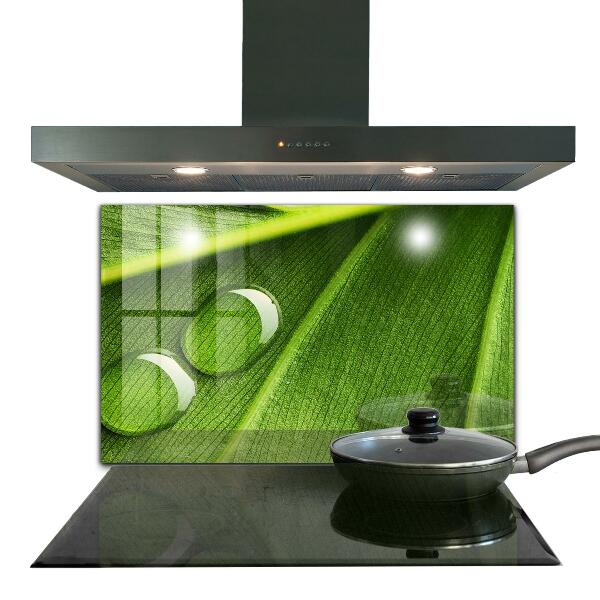 Foto achterwand keuken Dauwdruppel op een blad