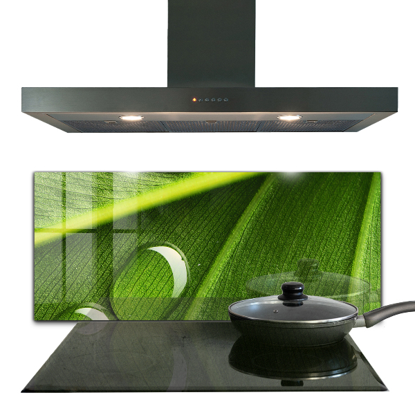 Foto achterwand keuken Dauwdruppel op een blad