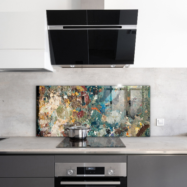 Foto achterwand keuken Olieverftextuur