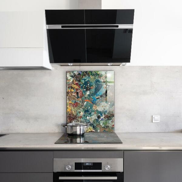 Foto achterwand keuken Olieverftextuur